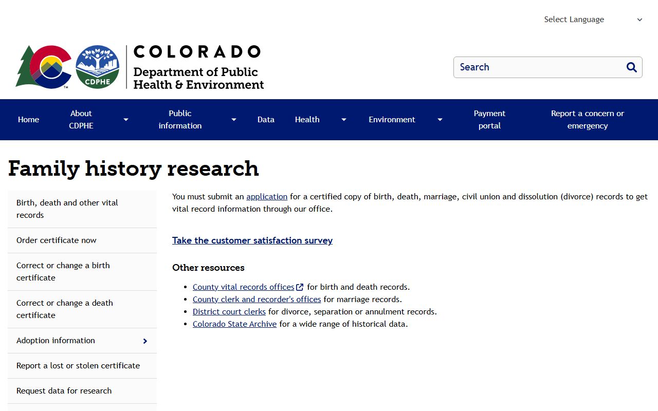 Arvada divorce records family history research and genealogical document access